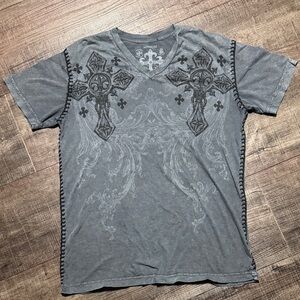 Men's Charcoal Cross Graphic Tee